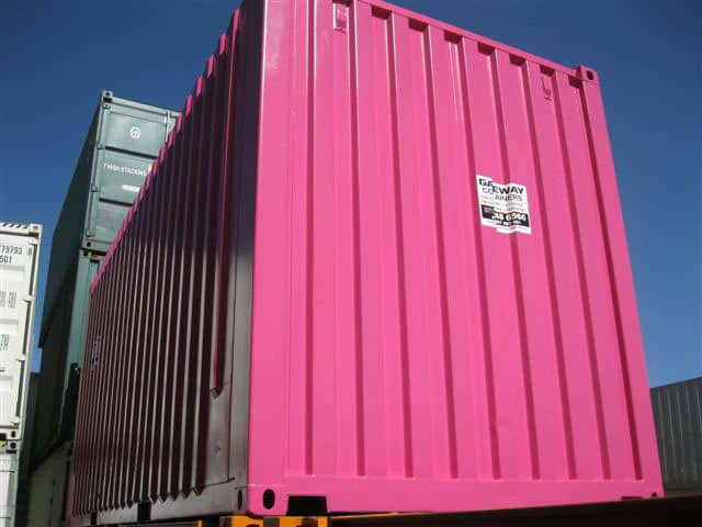 Pink 20ft high cube side