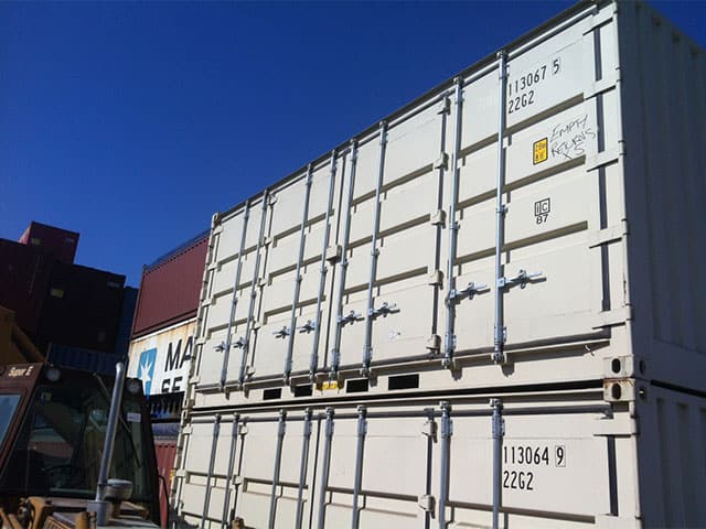 Stacked side opening containers for sale